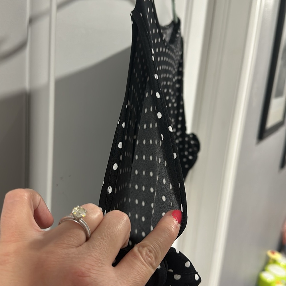DKNY black Polka Dot Blouse - Picture 3 of 6